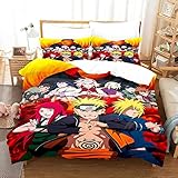 YIYI SMILE Anime Japanese Duvet Cover Set Bedding Set Comforter Cover Lightweight Breathable for Kids Boys Full:78 * 90IN A-13