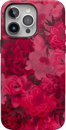 Vista 701 de Casely Funda para iPhone 15 Pro Jardín Secreto Flores mixtas Funda atrevida Compatible con MagSafe y botón de acción Jardín Secreto Floral