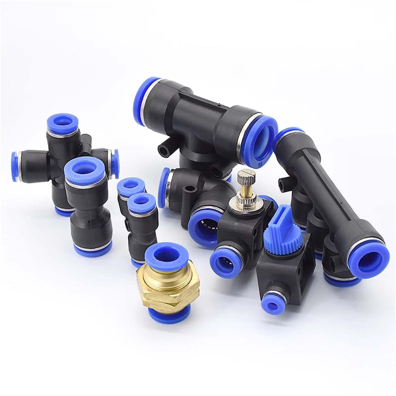 Conector De Tubo Neumático, Accesorios Rápidos Aire, Manguera Empuje Agua Plástico 4mm, 6mm, 8mm, 10mm, 12mm, 14mm, PU PE PY PK SA(PU(50PCS),4mm)