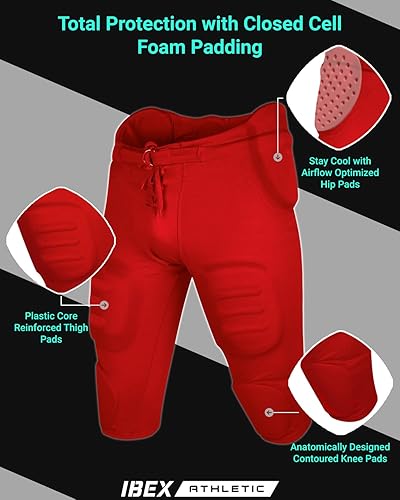 Miniatura 4 de Pantalones de fútbol integrados para adultos, pantalones de práctica de fútbol para hombre con almohadillas integradas