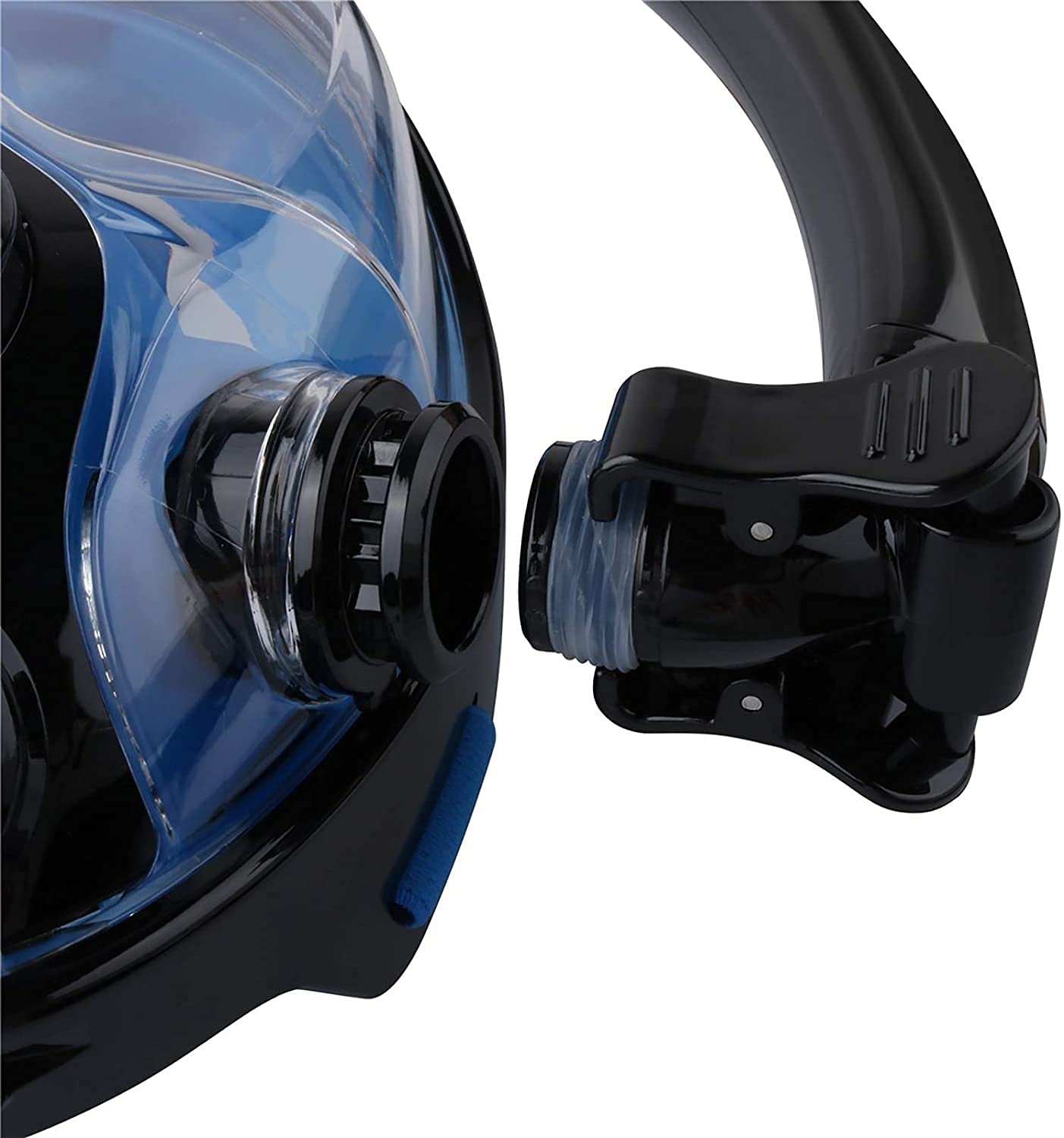Maschera integrale per snorkeling, maschere subacquee, maschera antiappannamento integrale per snorkeling, attrezzatura per nuoto e snorkeling, attrezzatura professionale per adulti e bambini (blu, 1