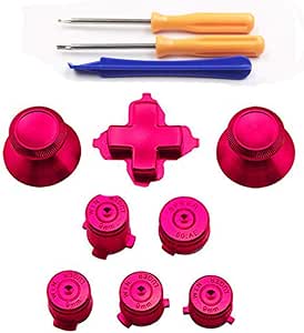 OCity Aluminum Button Set For Xbox One Controller - Purple Thumbsticks & ABXY Buttons