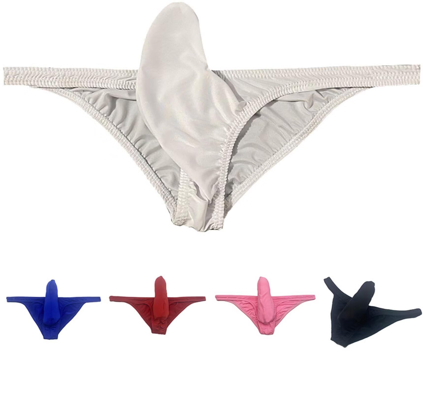 Faringoto Ropa interior de tanga de alta elasticidad para hombre, color sólido, casual, para uso diario