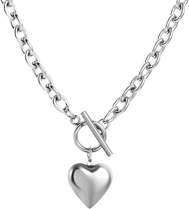 Cuban Chain Link Toggle Clasp Necklace 