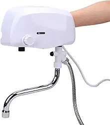 Aquecedor de água Elétrico Instantâneo, 6000W, Aquecimento Rápido, 3 Segundos, Quente Sob a Pia, Sem Tanque, para Cozinha, Banheiro, Chuveiro (plugue da ue)