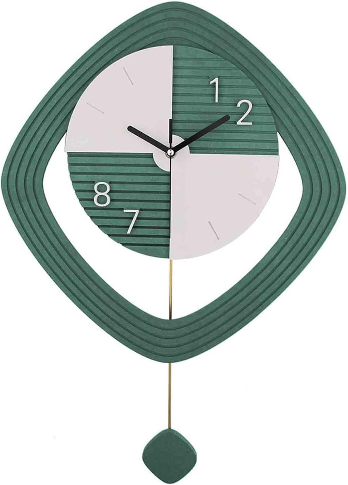 Grande horloge murale moderne sans tic-tac | Pendule silencieuse 40x59.5 cm à piles
