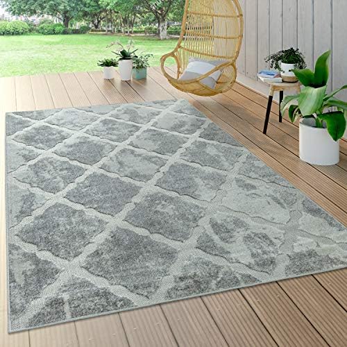 Paco Home Indoor and Outdoor Rug, for Patio or Balcony, Weatherpr...