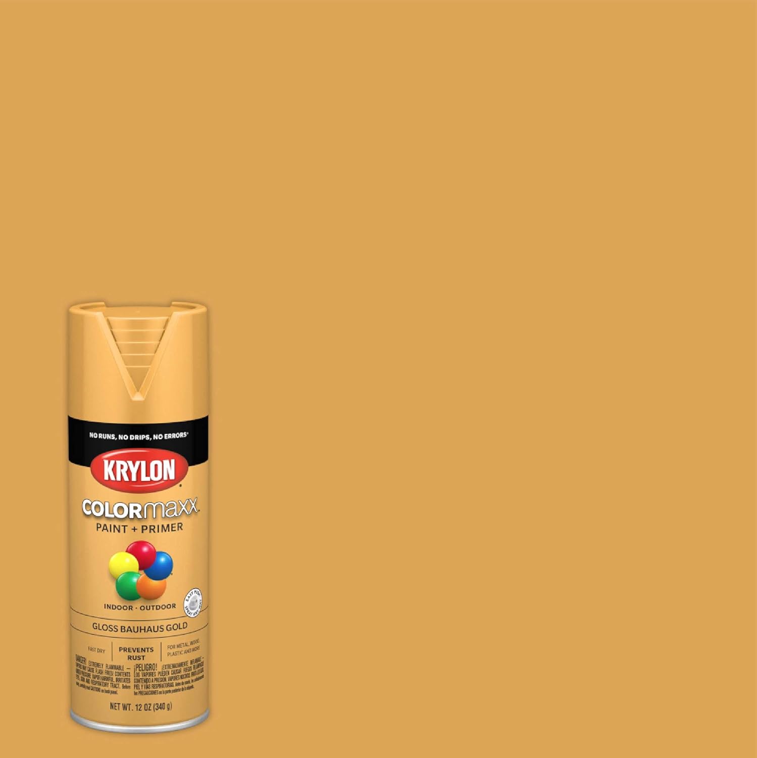 Krylon K05505007 COLORmaxx Spray Paint, 12 Ounce (Pack of 1), Black : Toys & Games