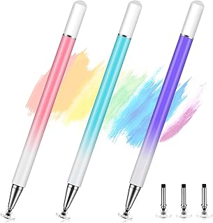 Stylus Pens for Touch Screens, 3 Pack Disc Universal Stylus Pen for iPad pro/Mini/Air/iPhone/Android/Microsoft Tablets and All Capacitive Touch Screens