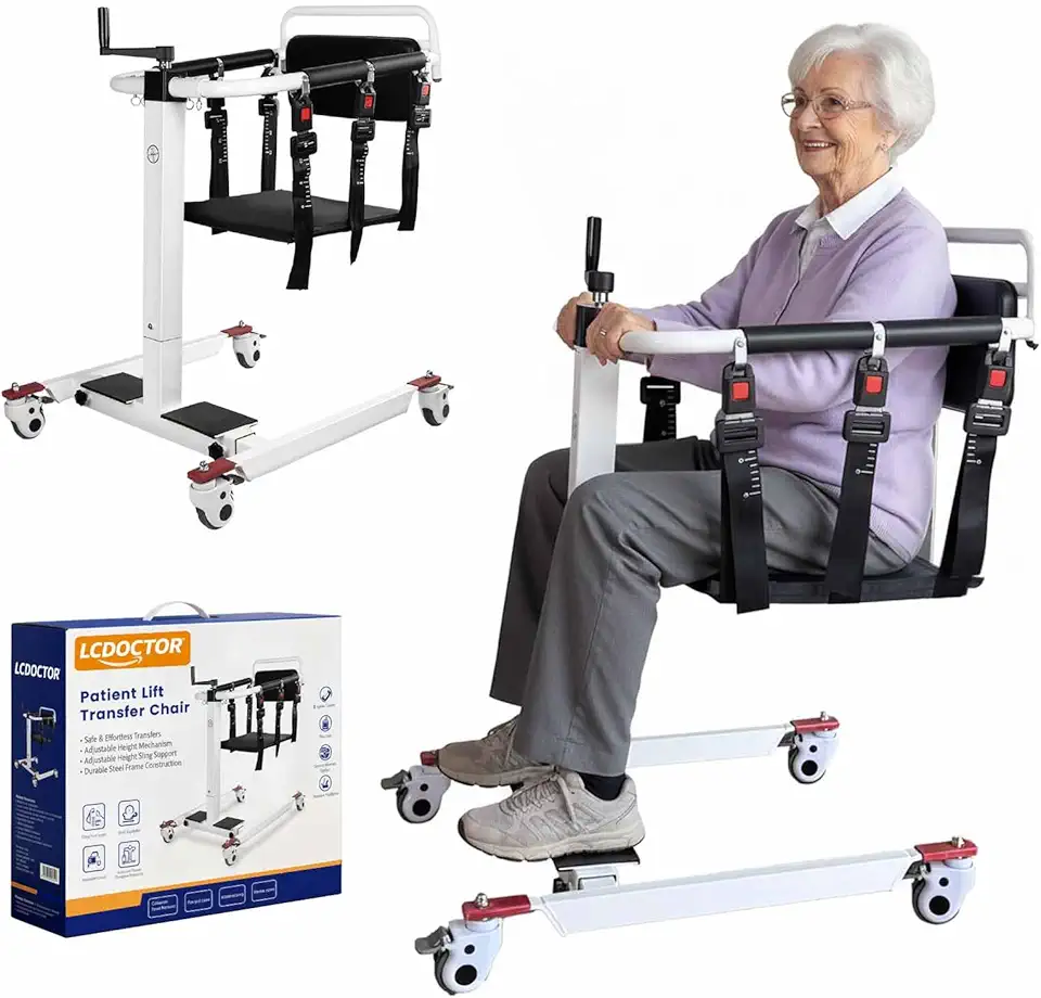 Cadeira de transferência de paciente, cadeiras de transferência para idosos, suporte de elevação sentado para ficar em pé, cadeira de rodas para dispositivo de carro, auxiliares de elevação
