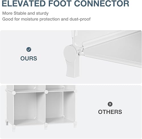Miniatura 6 de Neprock Organizador de armario, organizador de almacenamiento de 9 cubos, estante para libros, almacenamiento de hilo de ropa para organización de