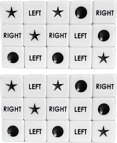 15 piezas de dados para centro izquierdo y derecho, juego de dados solo Prime Dice Family Juegos de mesa Accesorios