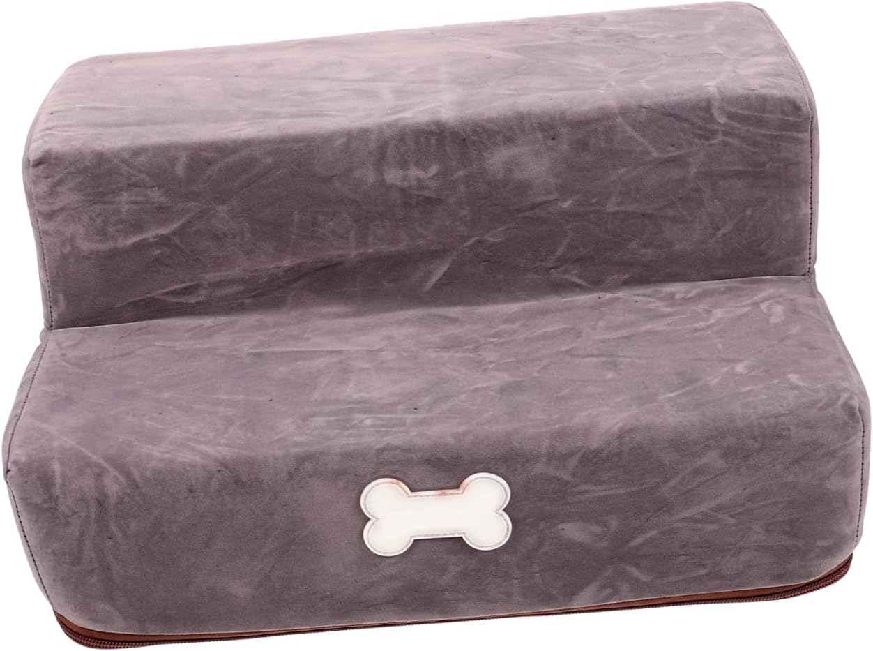 PET Stair Step for Dogs and Cats Non-Slip 2-Tier PET Ladder Safety Design for High Beds and Couches Random Style