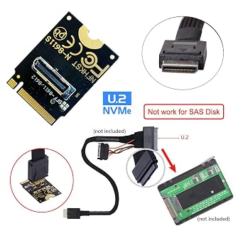 cablecc NVME PCI-E4.0 M.2 M-Key 2230 to Oculink SFF-8612 SFF-8611 Vertical Host Adapter for NVME U.2 SSD eGPU