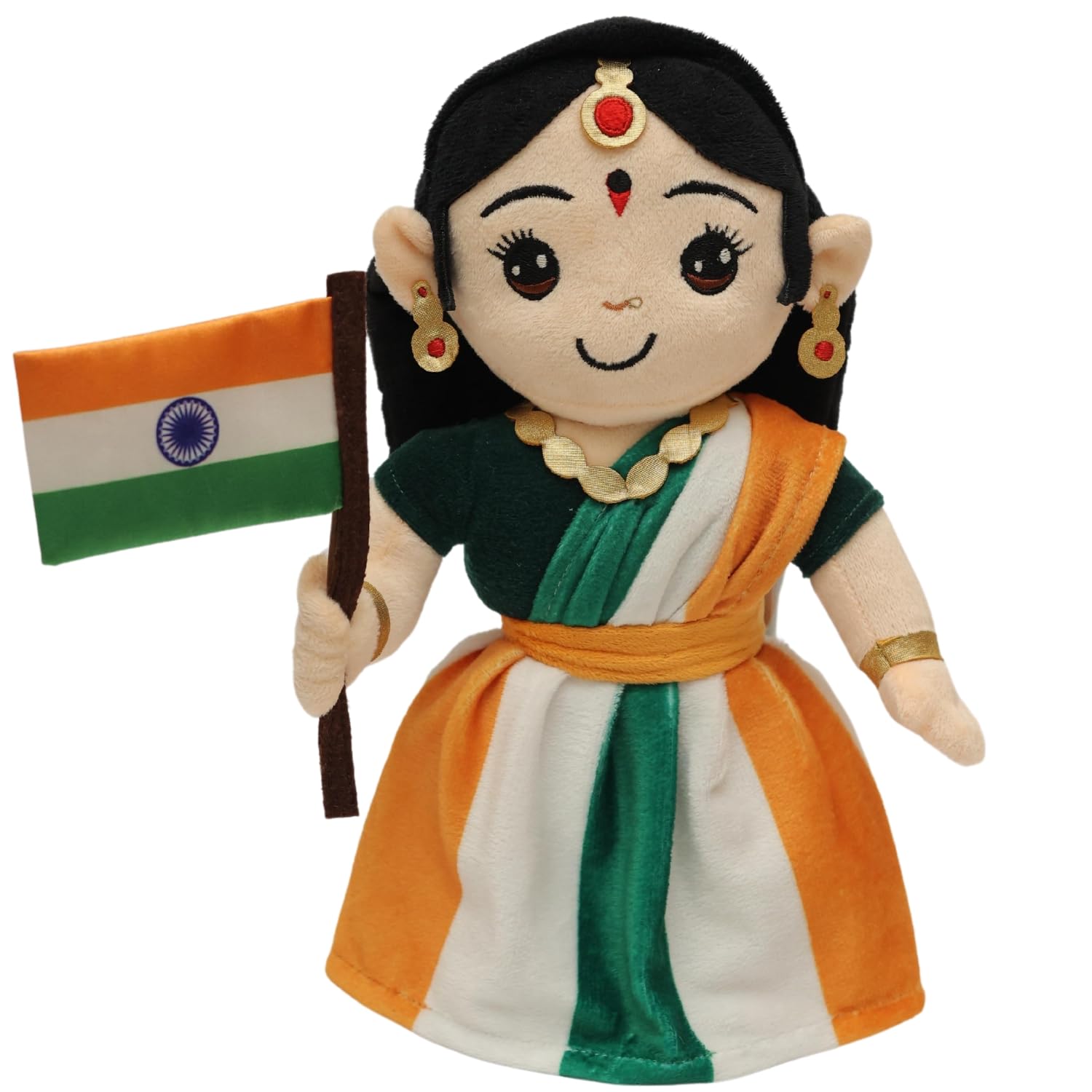 Panda's Box Musical Bharat MATA (Medium - 30 cms) | Musical Soft Plush Toy | Best Gift for Infants, Toddlers & Babies