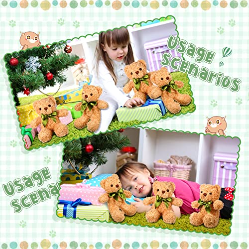 Hydren HYDREN-PLUSH TOYS-06 24 Pcs Cute Stuffed Bear Plush Doll Gift Bulk 10 Inch Children'S Sleeping And Playing Bear Toy Preschool Animals Christmas Party Favor Brown Bear thumb #6