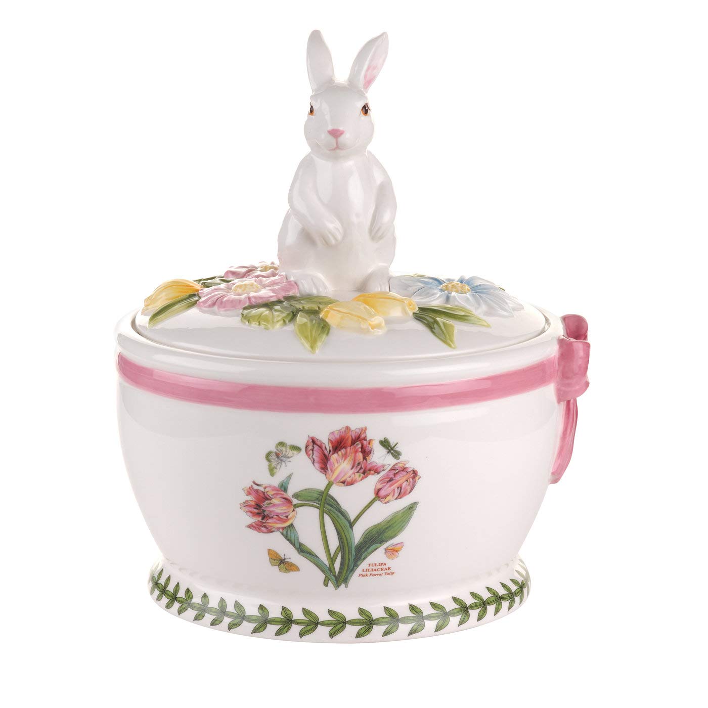 Portmeirion Botanic Garden Terrace Bunny Round Cookie Box