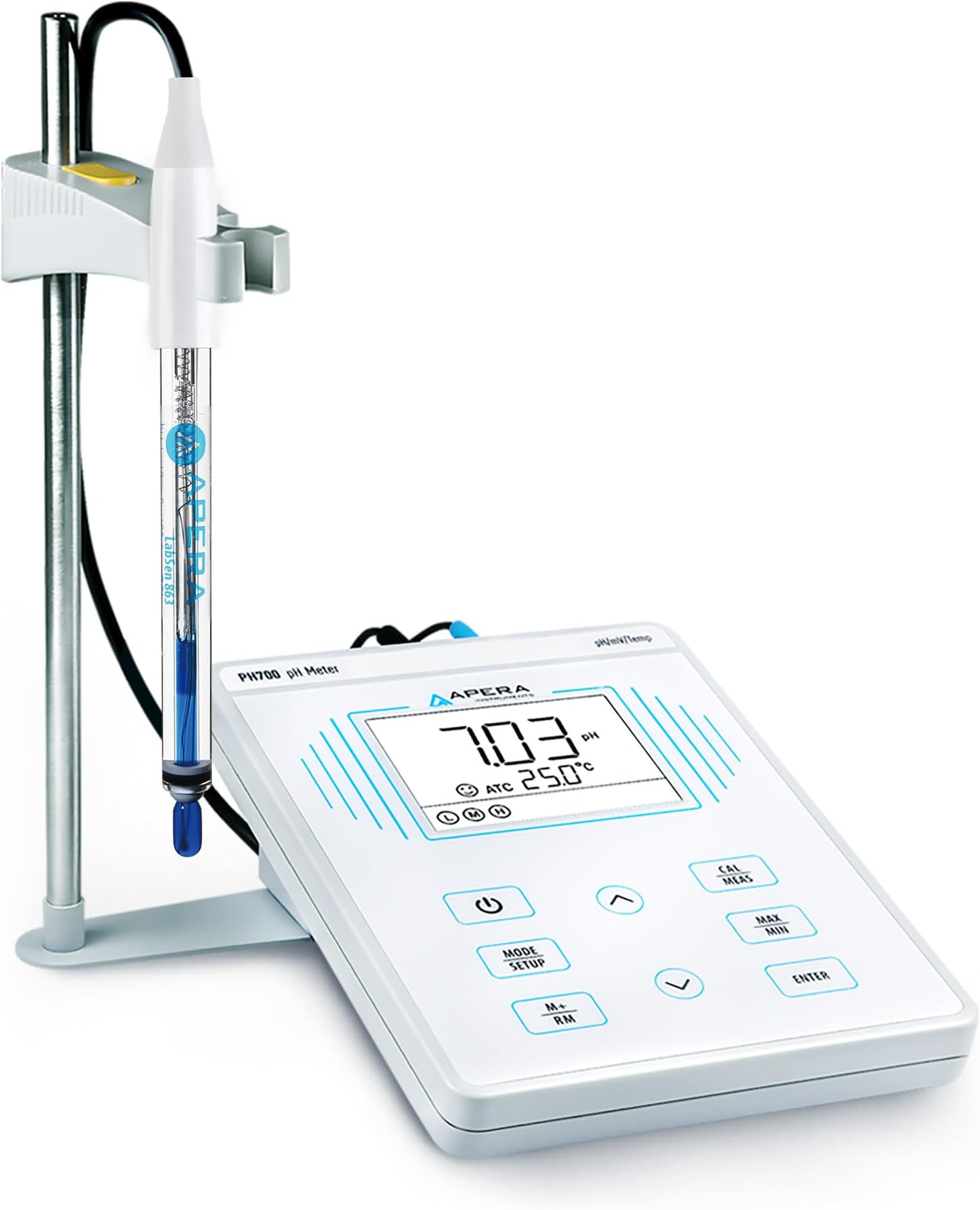 PH700-HT Benchtop Lab pH Meter for High-Temperature Liquids (up to 130˚C) and/or Caustic Water Solutions