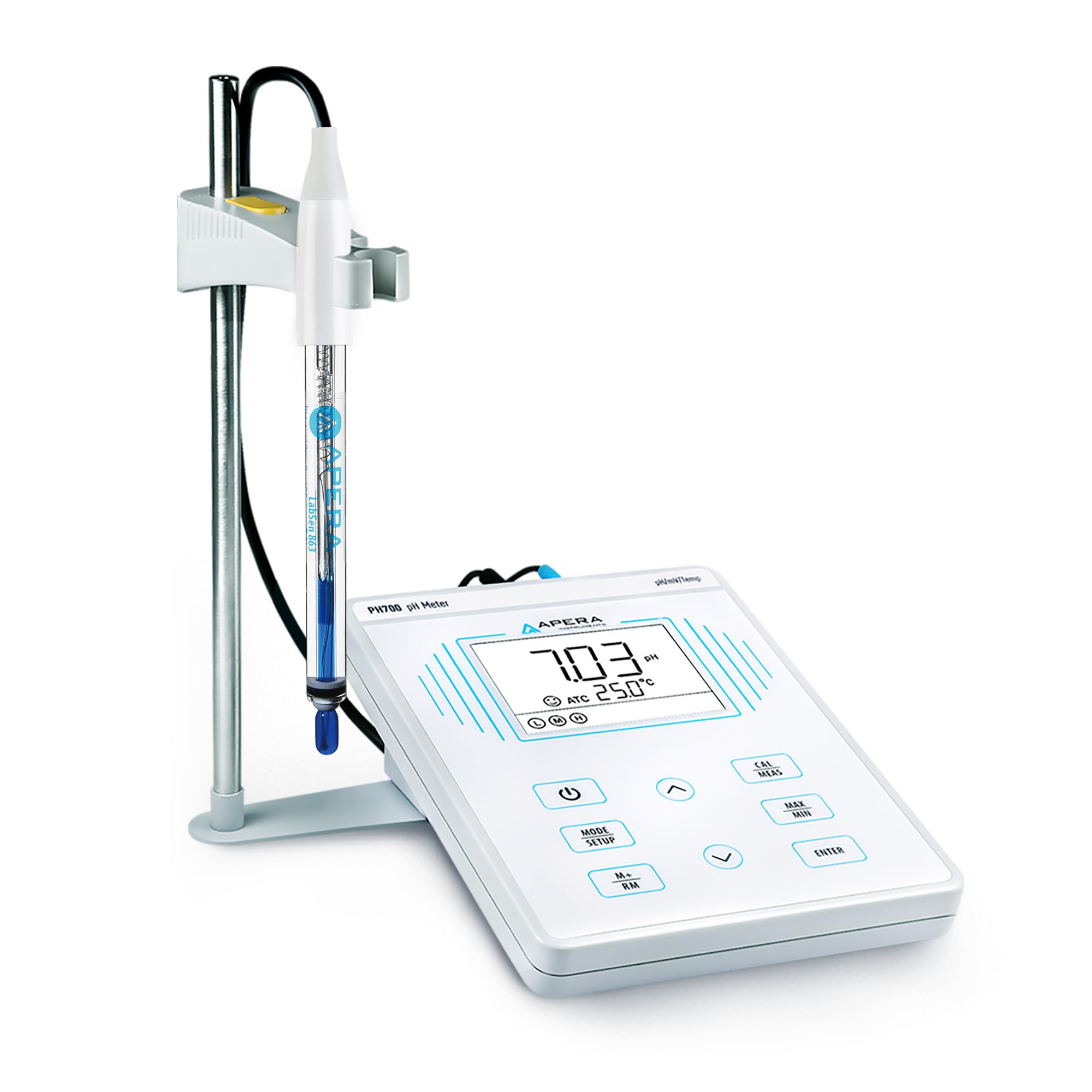 Apera InstrumentsPH700-HT Benchtop Lab pH Meter for High-Temperature Liquids (up to 130˚C) and/or Caustic Water SolutionsCarbonfree Certified