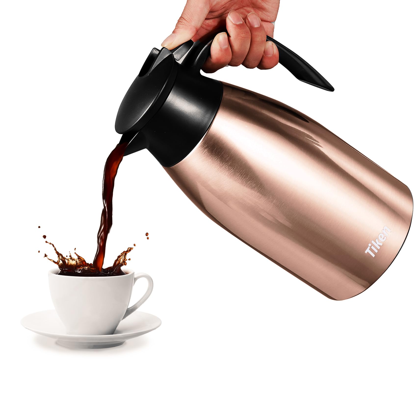 Caraffa Termica Da 2L In Acciaio Inossidabile - Per Caffè, Tè E Bevande Calde/Fredde - Foto 7