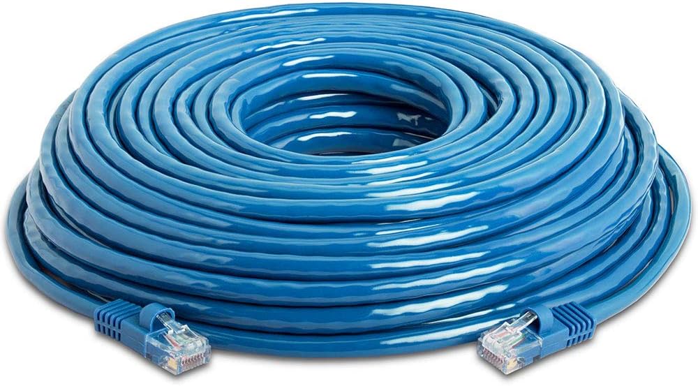 Cmple Cat5e Network Ethernet Cable - Computer LAN Cable 1Gbps - 350 MHz, Gold Plated RJ45 Connectors - 15 Feet White : Electronics