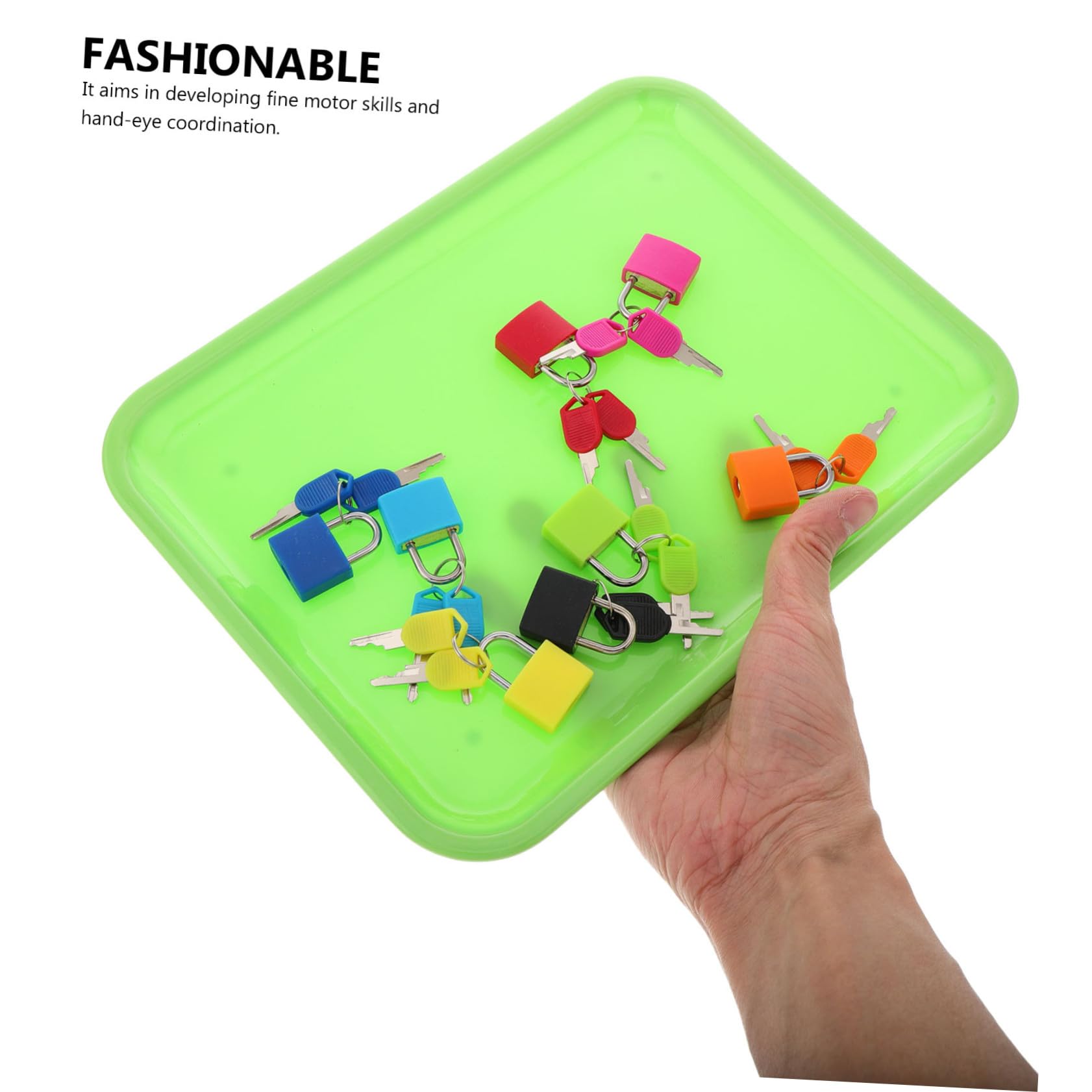 Mikinona Juguetes para Montessori Llaves para Actividades Preescolares Juego de Candados Bandeja para Motricidad Fina y Aprendizaje Sensorial para Bebés y Pequeños