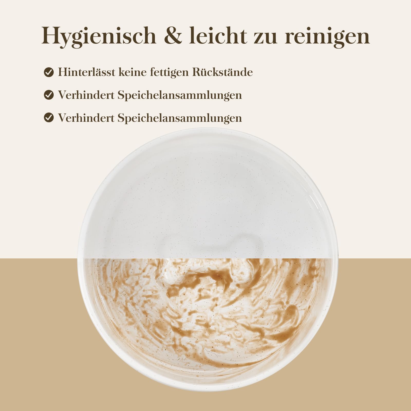 MALACASA Hundenapf Keramik mit Bambus Ständer, 1140 ml Doppelte Futternapf für Mittelgroße Hunde Katzen, futternapf und wassernapf Hund, Rutschfester Stand, Spülmaschinenfest