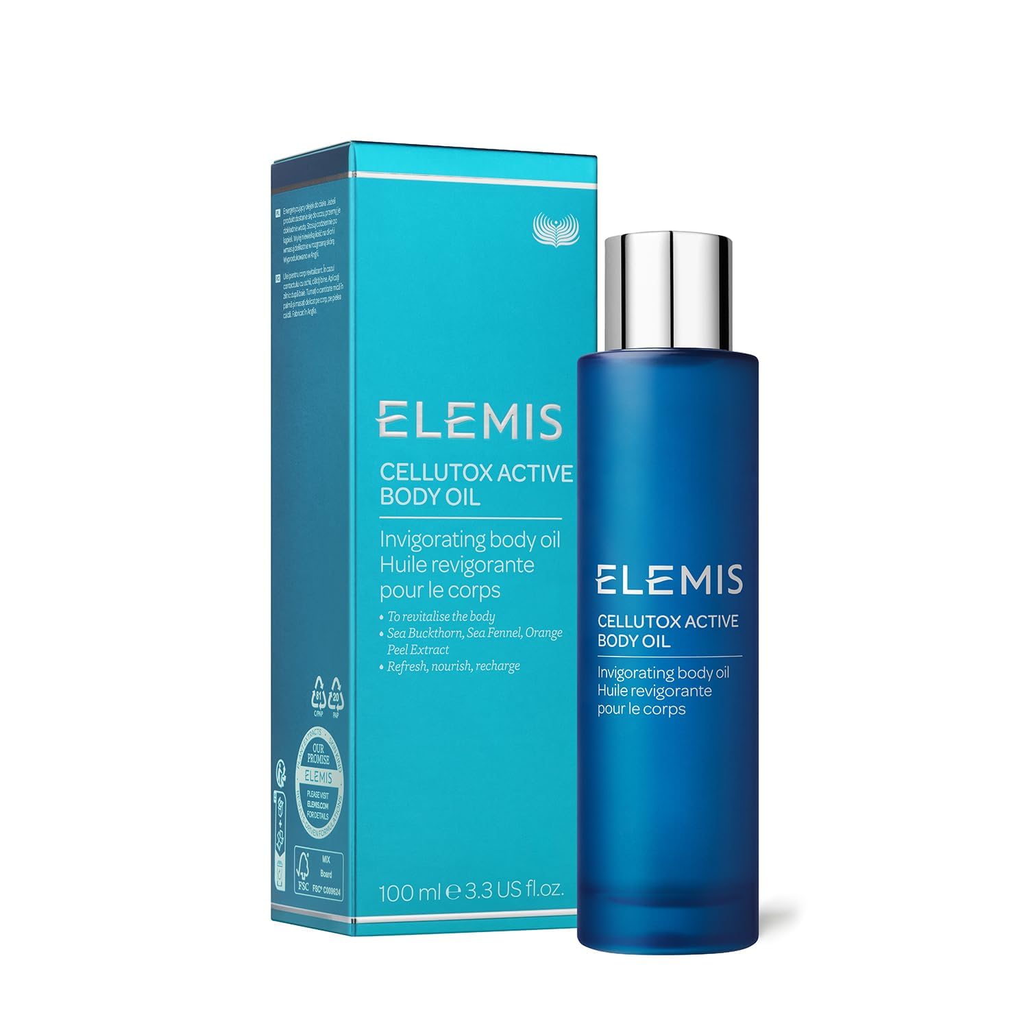 Elemis Cellutox Aktiv Körperöl, Belebendes Anti-cellulite-öl, Leichte Und Schnell Einziehende Formel, Nicht Fettendes Öl, Pflegt Und Entgiftet, Mit Sanddorn Und Orangenschalen, 100ml