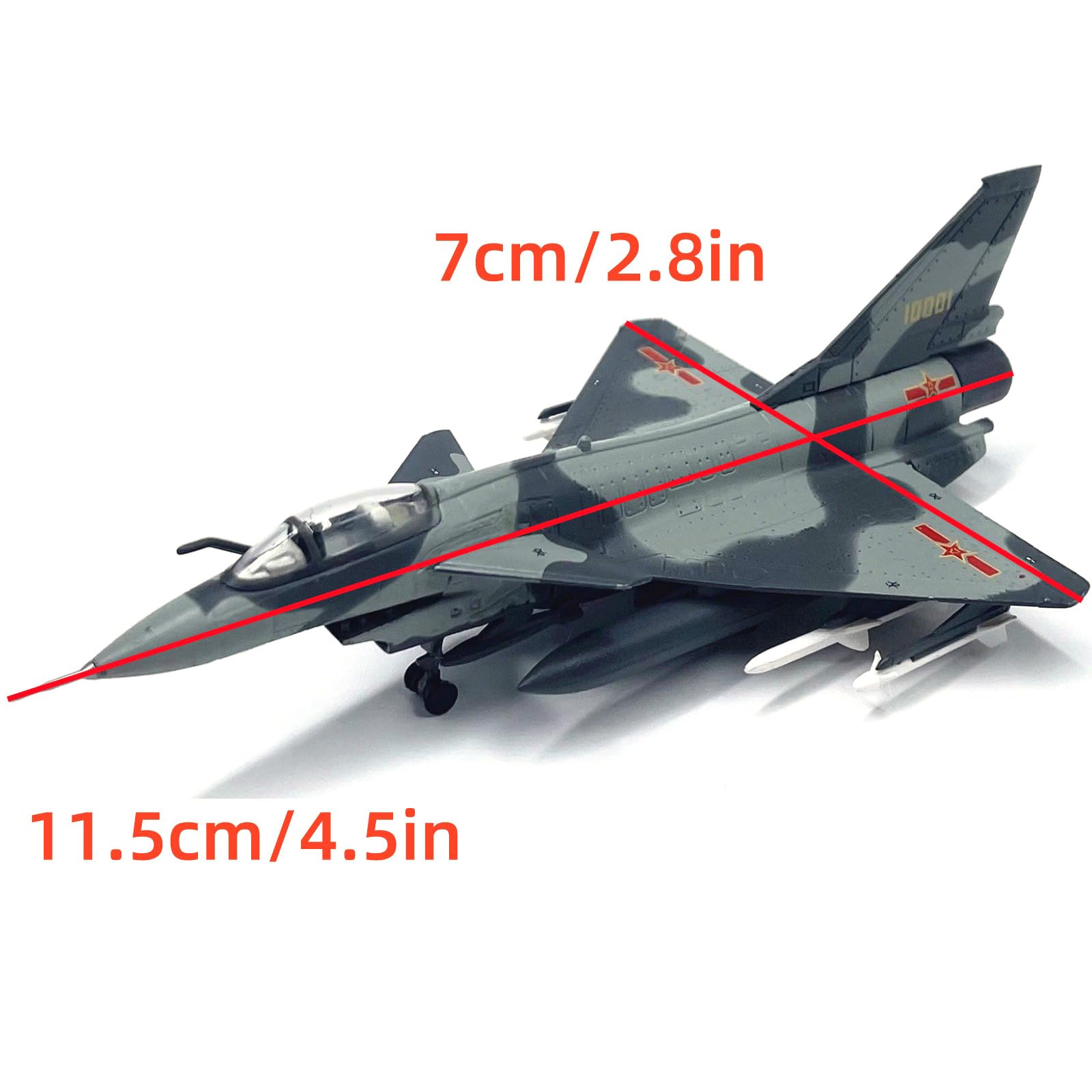 Amazon.co.jp: 1/144スケール 中国空軍 J-10 精力龍戦闘機モデル 合金