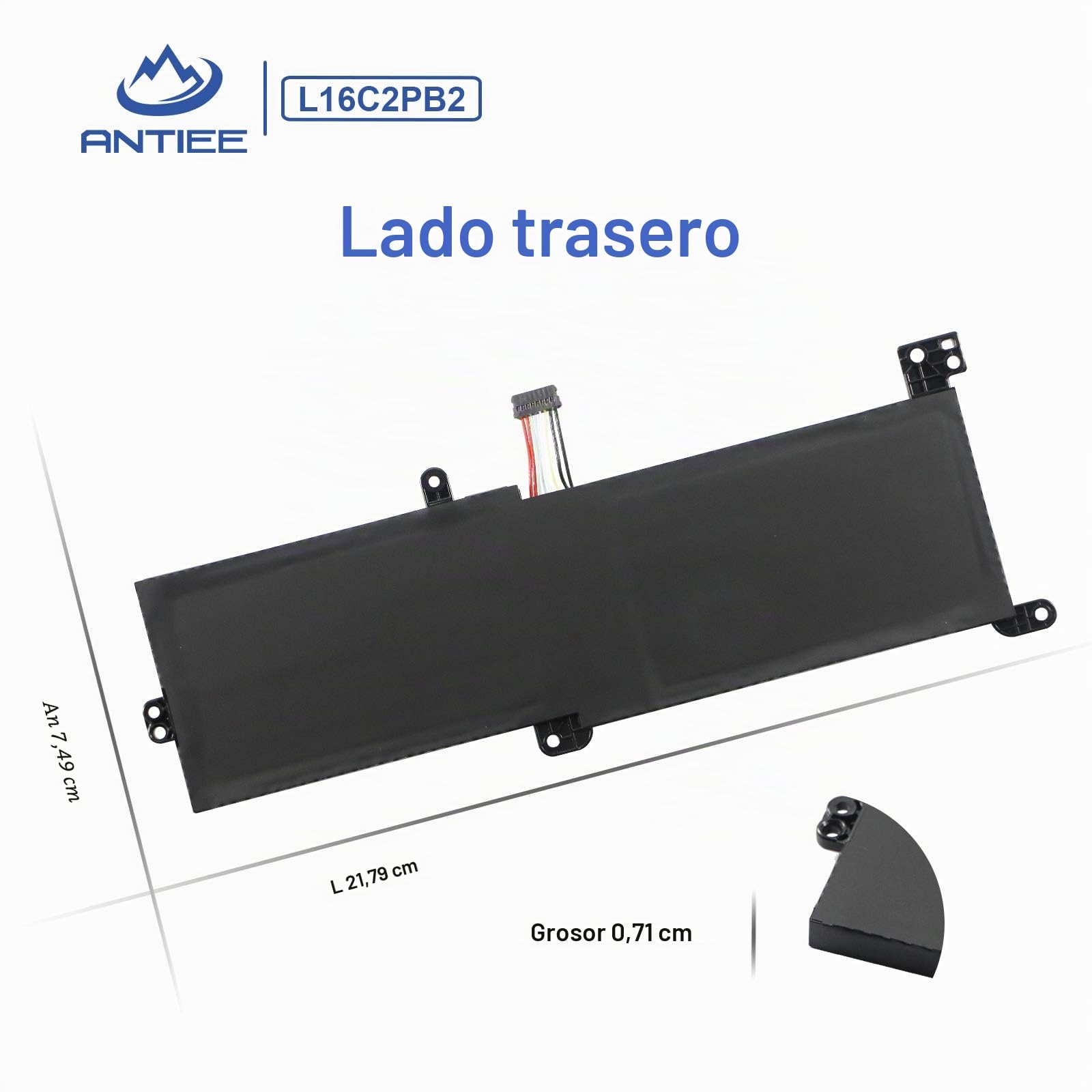 L16C2PB2 - Batería para Lenovo Ideapad 320-15ABR/15IAP/15IKB/15ISK/17IKB 130-14AST/14IKB S145-15AST/15IWL/15IIL/14IIL/14IWL 330-15IKB 520-1 5IKB V320-17IKB V145-15AST V14-IWL V15-ADA 17M2PB7