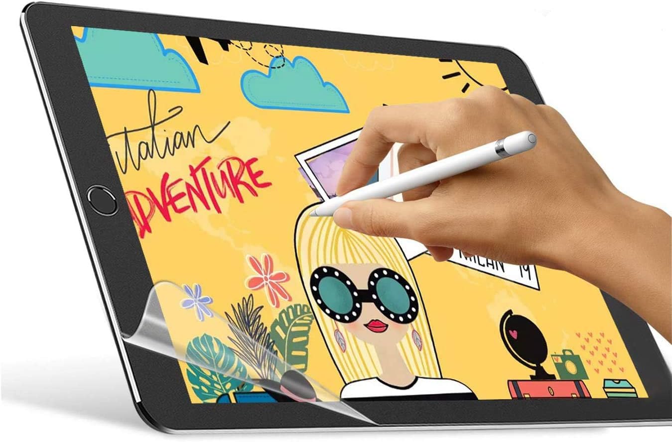 VIUAUAX [2 Pack] Paperfeel iPad Pro 12.9 Screen Protector (2020 & 2018 Models Without Home Button), Paperfeel iPad pro 12.9 Matte PET Film for Drawing Anti-Glare and Paper Texture