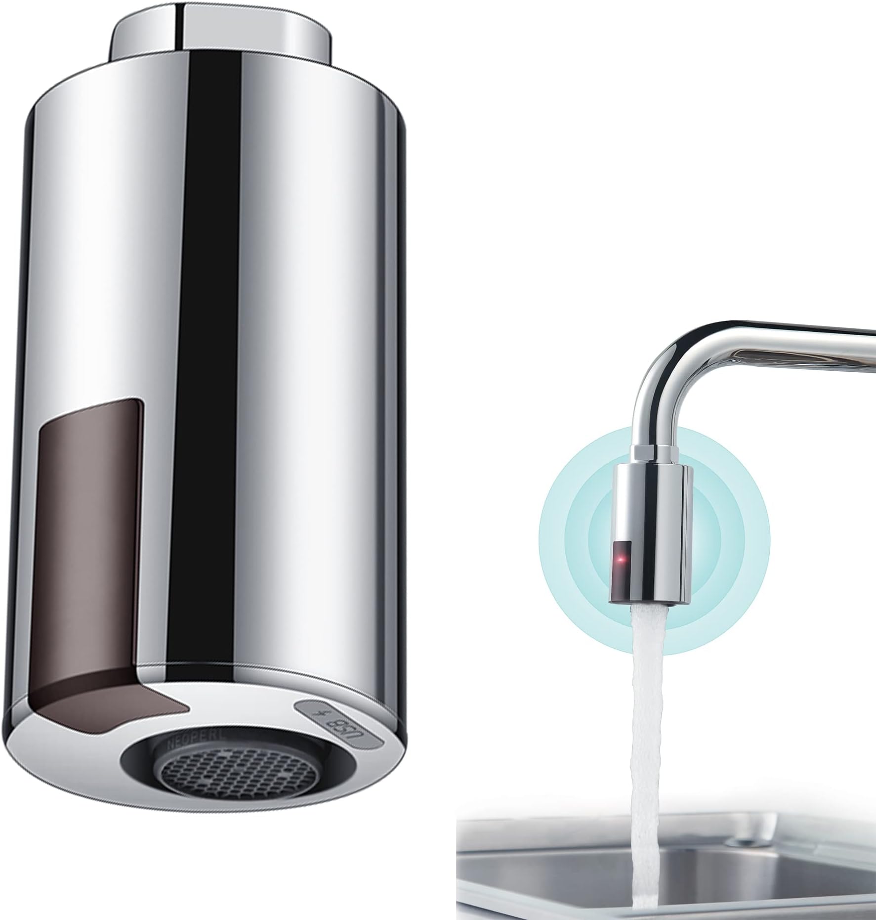 Wall Mount Automatic Faucet with Sensor Stainless Steel DC Powered ...