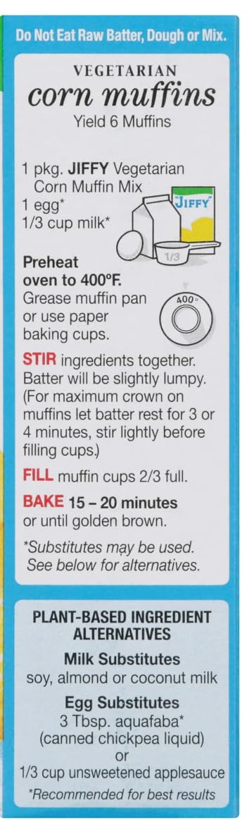 Jiffy Vegetarian Maíz Muffin Mix, 8.5 oz (Paquete de 4)