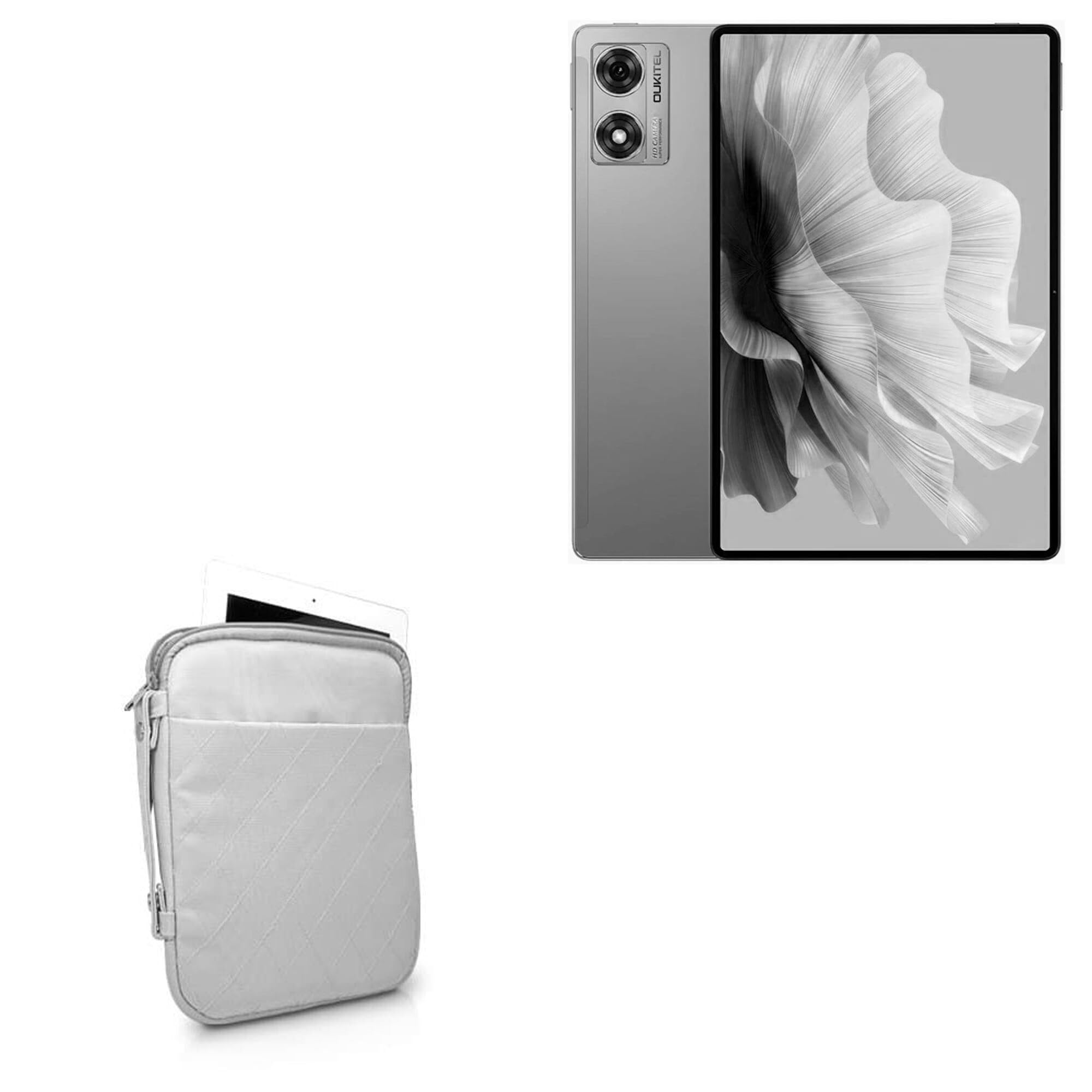 BoxWave Case Compatible with Oukitel OT8 - Quilted Carrying Bag, Soft Synthetic Leather Cover w/Diamond Design - Cool Grey