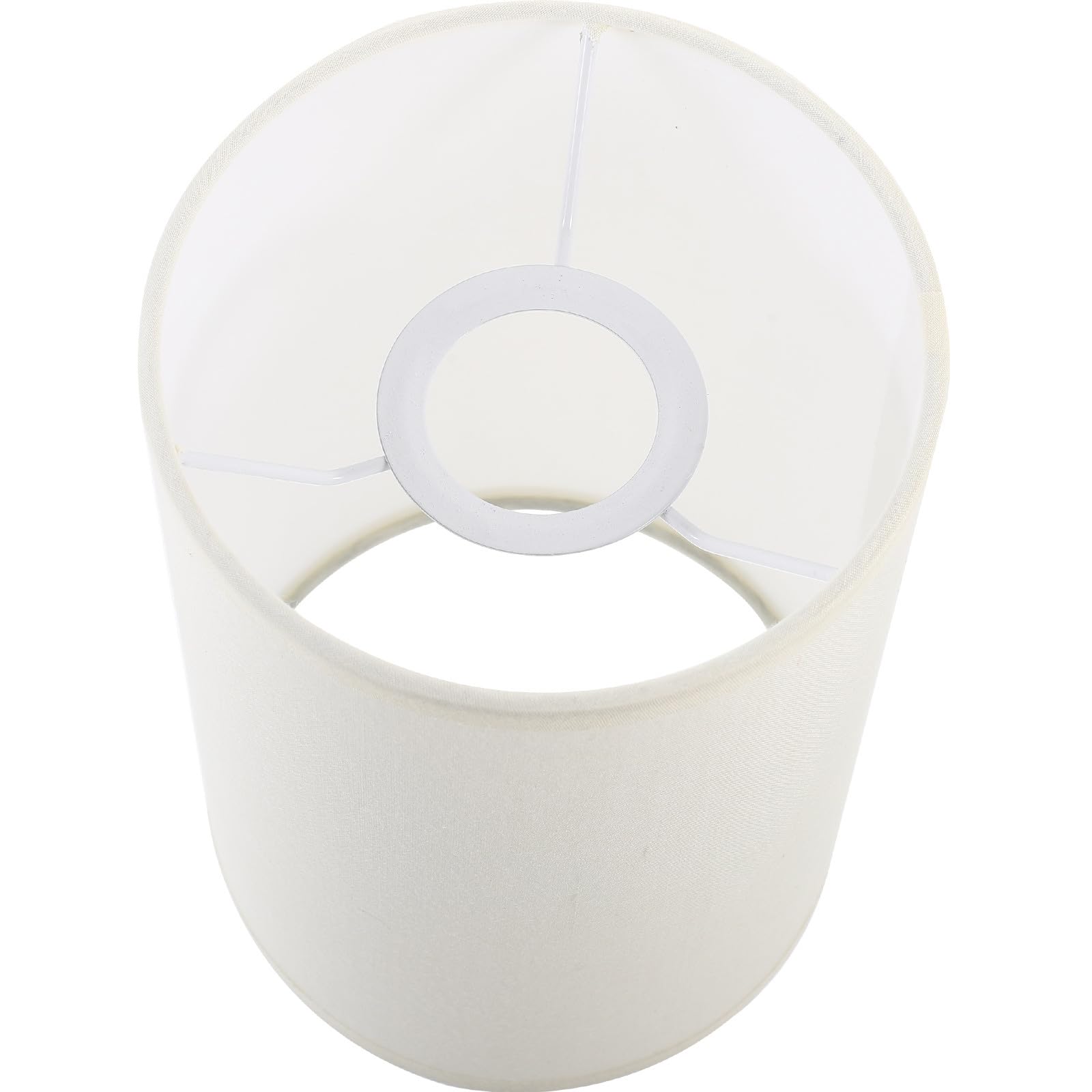 TOYANDONA Cylinder Lamp Shade - E27 Barrel Fabric Lampshade, Modern Lampshades Easy Fit Pendant Light Shades Ceiling for Living Room, Bedroom, Kitchen, Hallway (Cream, 5. 5x8)
