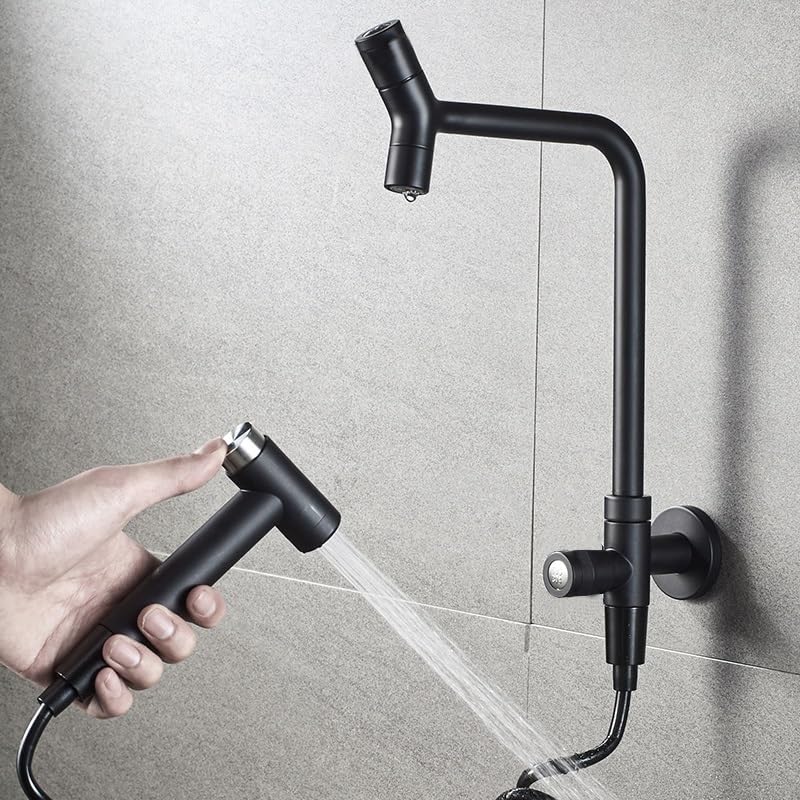 Grifo de pared para cocina exterior e interior VELORE de acero inoxidable 304 4