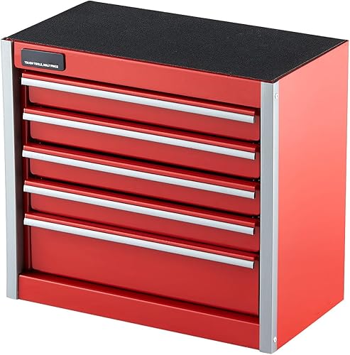 Miniatura 9 de VEVOR Caja de herramientas de metal, 8.6 pulgadas, caja de herramientas de metal portátil con 5 cajones, pequeña caja de herramientas con forros de