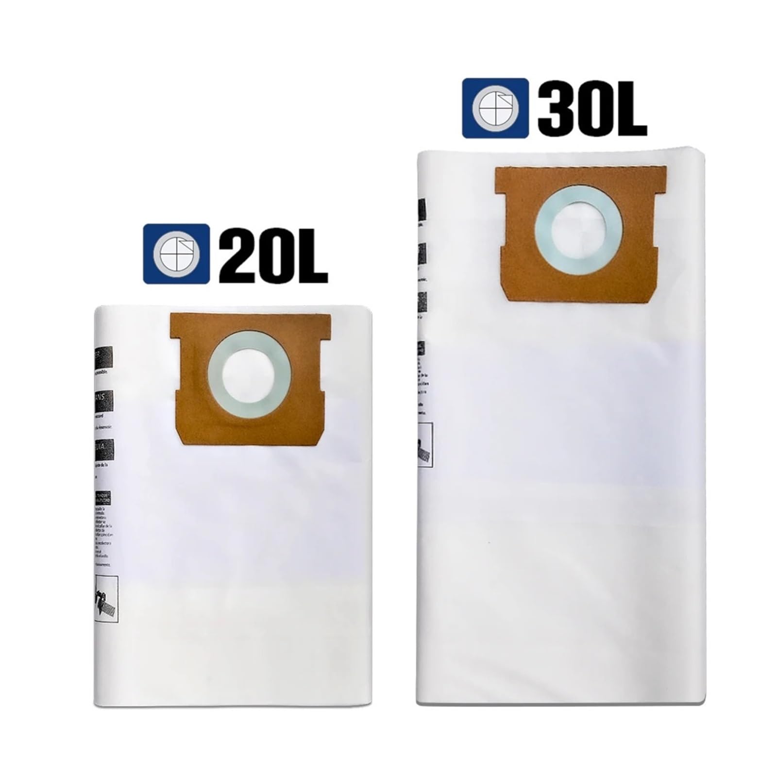5 Paquetes De Bolsas De Polvo Desechables Universales, Bolsas De Filtración For Aspiradoras En Seco Y Húmedo, Compatibles Con VacMaster, Compatibles Con Shop Vac.Vacuum Dust Bag(5pcs 30L)