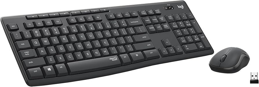 SET] Logitech ワイヤレスキーボード & Philips 226E SET
