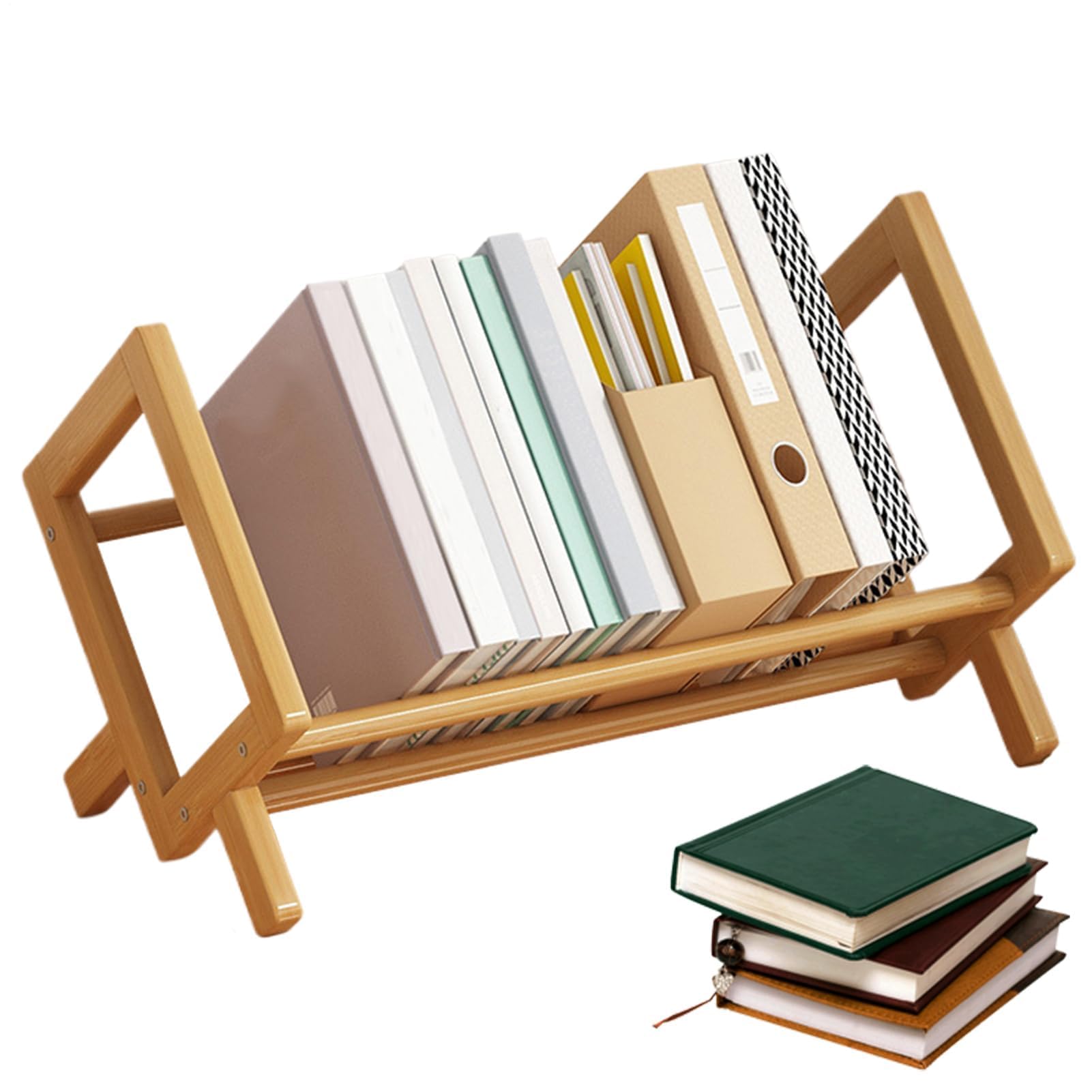 Soporte inclinado para libros, estantería de varios niveles para libros de texto escolares, pequeños accesorios de papelería y oficina, soporte de exhibición inclinado para dormitorios