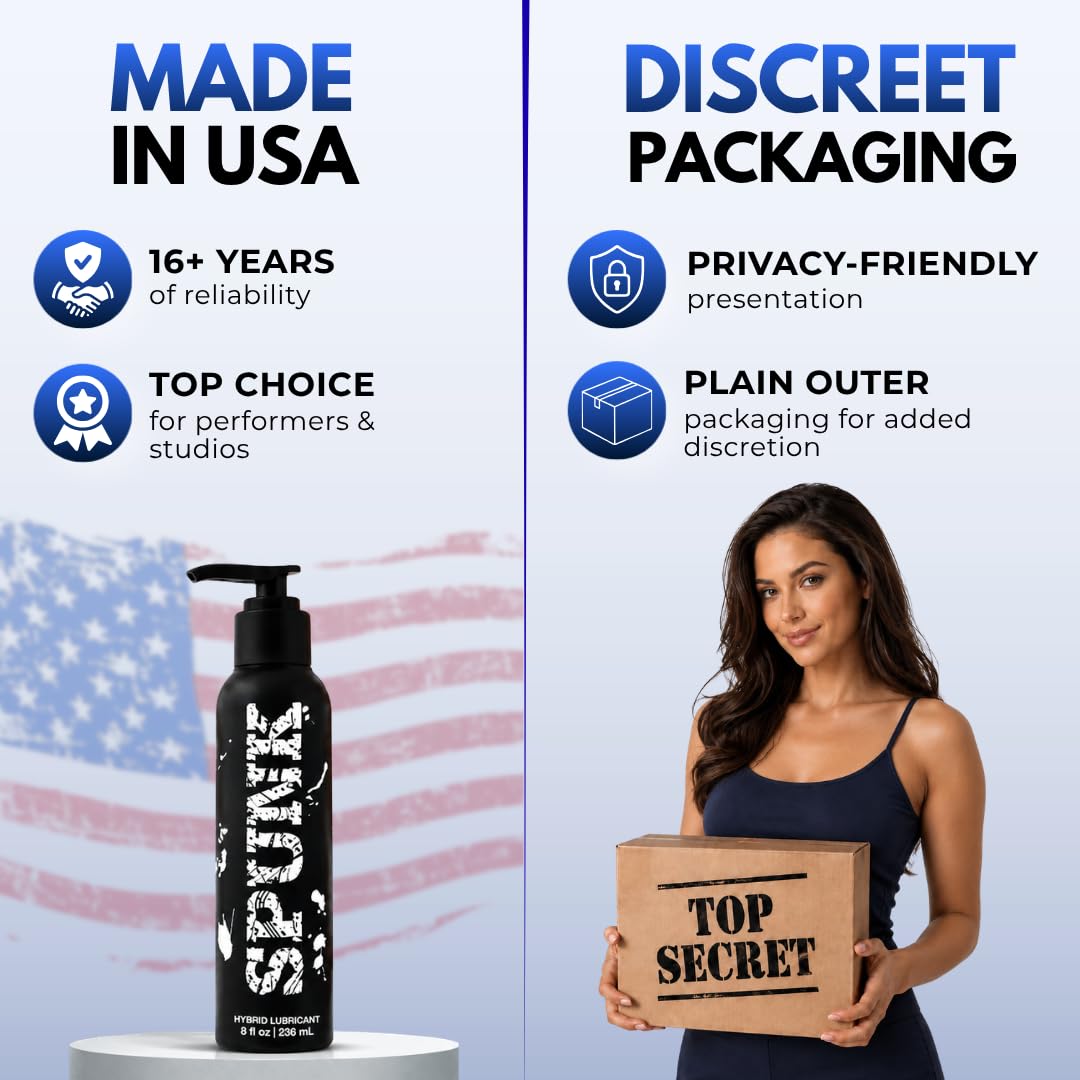 SPUNK - Hybrid lubricante - lubricante de silicona a base de agua - se asemeja a la apariencia de la lubricación natural del cuerpo - 3x236ml