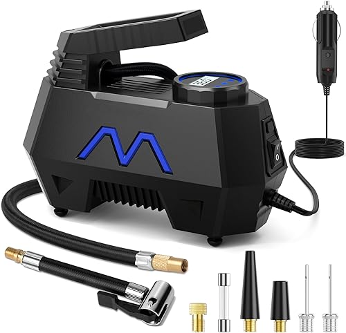 Inflador de neumáticos, compresor de aire portátil, bomba de aire de neumáticos de 150 PSI para neumáticos de automóvil, accesorios de automóvil,