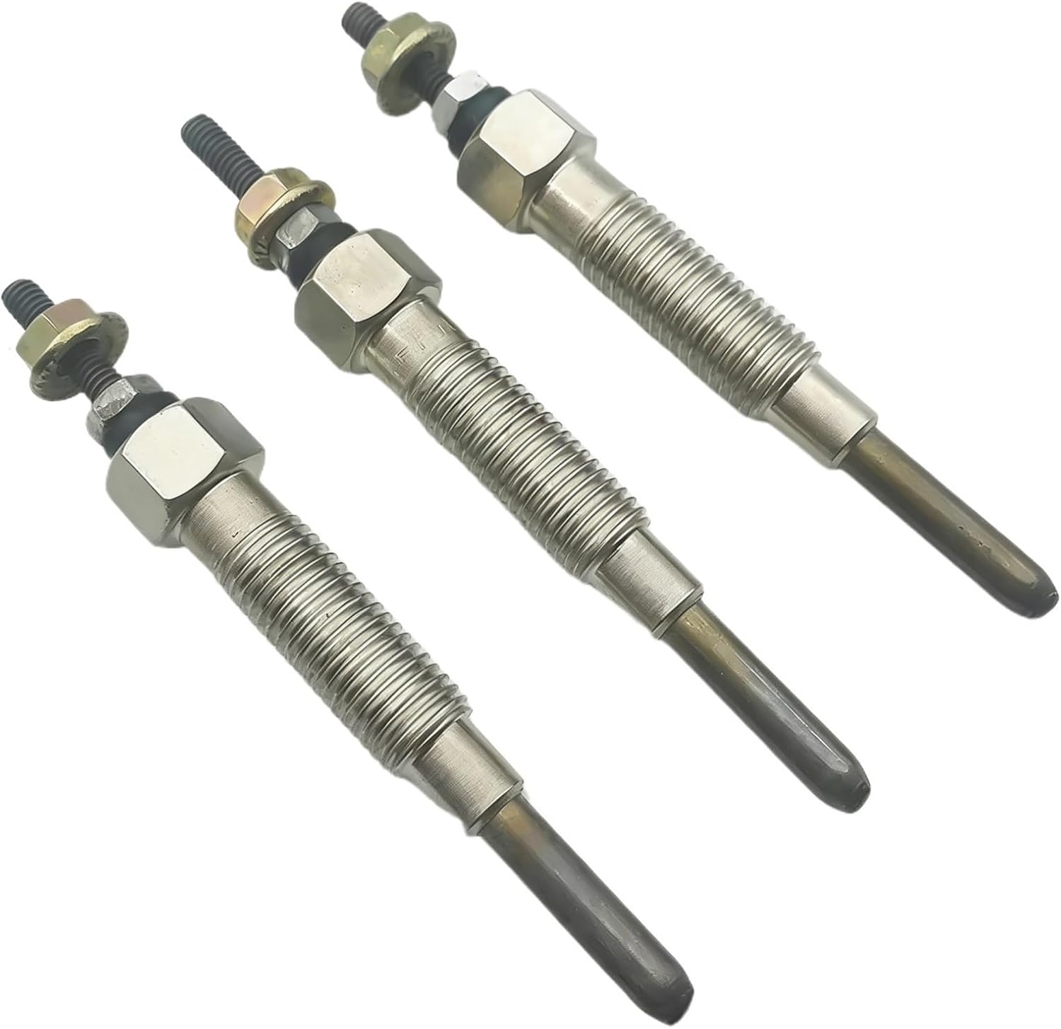 Heater Glow Plugs For Mitsubishi For K2B K2C K3A K3B K3C K3D K3E K3F K3H K3M Engine 3 Pcs Quick Start Replacement 30666-57301