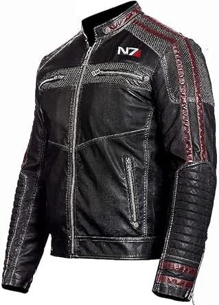 Mass Effect 3 N7 Commander Shepard Gaming Leather Jacket