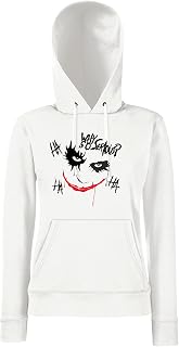 Women's Hoodie - Joker Face m2 Premium Motif Heath Ledger Joker Why So Serious Ha HA HA
