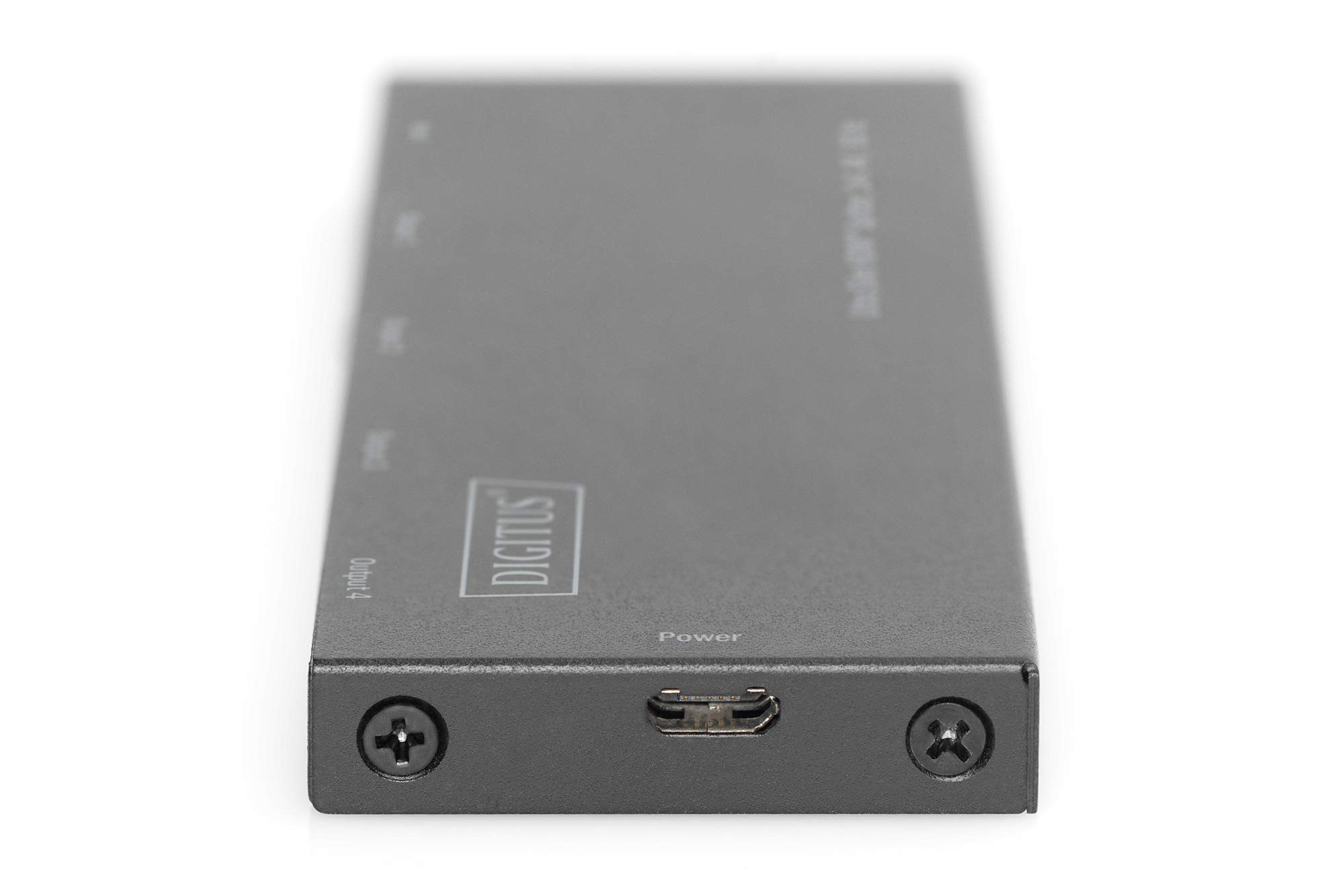 DIGITUS HDMI Splitter 1x4 – In 1-Port, Out 4-Port – UHD 4K 60Hz | HDMI 2.0, HDCP 2.2 / 1.4 – HDR, 3D, Deep Color, ESD-Schutz