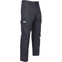 FR Pants for Men Ripstop Water Stain Oil Repellent 6-Pockets CAT2 | Flame Resistant Fire Retardant NFPA2112 CAT2,Breathable,stretch,Relaxed Fit,6 Pockets Work pant with Double Reinforced Knees