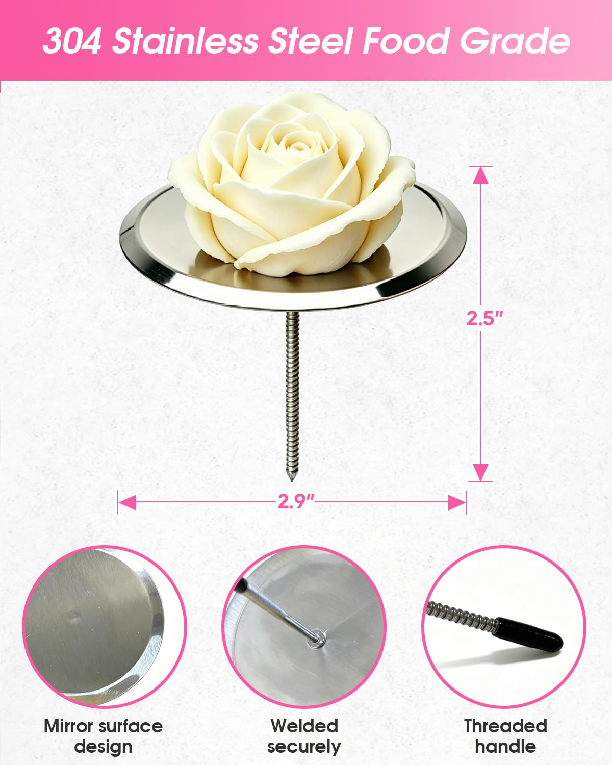 Juego de 62 boquillas rusas de acero inoxidable, 10 boquillas de flores para hornear para decoraciones de flores: rosas, tulipanes, ramos de crema de mantequilla de malvavisco, suministros de