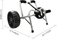 Vista 4 de Carrito de kayak, carrito de kayak de alta resistencia, ruedas de carretilla de canoa para paddleboard, kayaks, transporte SUP