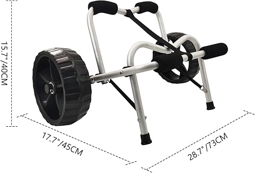 Miniatura 4 de Carrito de kayak, carrito de kayak de alta resistencia, ruedas de carretilla de canoa para paddleboard, kayaks, transporte SUP